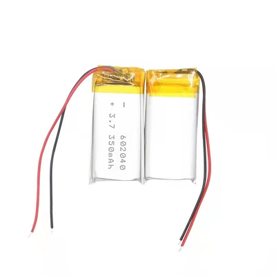 batteria 0.35A del polimero del litio di 3.7v 500mAh Li non ricaricabile con cavo
