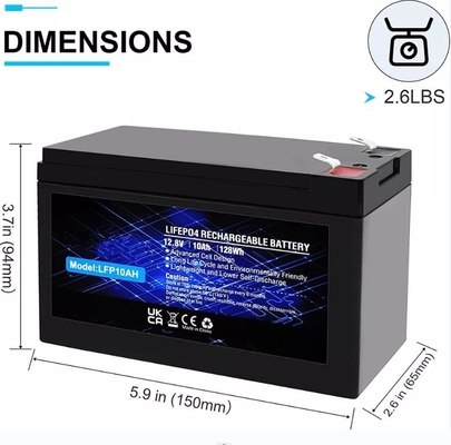Batteria al fosfato di litio da 12,8 V 10 Ah integrata nella batteria ricaricabile LiFePO4