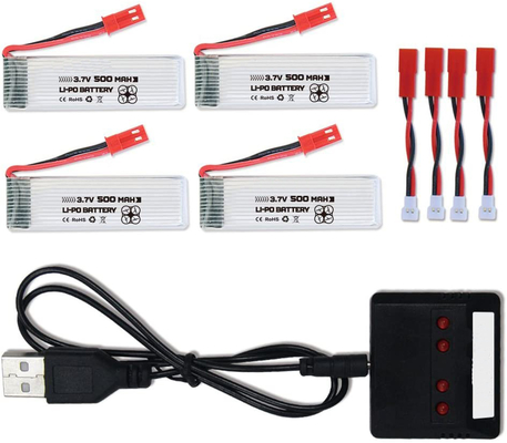 Batteria 3.7v 500mah Lipo della batteria ai polimeri di litio U818A U817 con caricatore X4