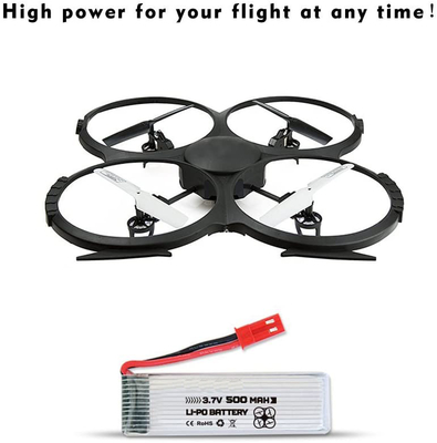 Batteria 3.7v 500mah Lipo della batteria ai polimeri di litio U818A U817 con caricatore X4