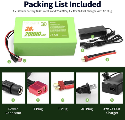 Batteria ricaricabile agli ioni di litio 8Ah 10Ah 36V 20Ah/48V 24Ah