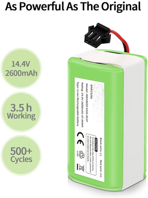 Ecovacs Deebot 2600mAh Batteria agli ioni di litio 14.4V Batteria ricaricabile N79S