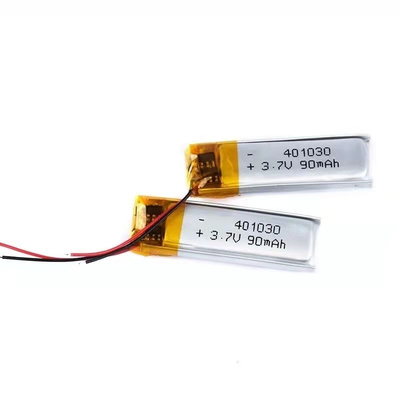 Batteria ai polimeri di litio 1S1P Batteria agli ioni di litio rettangolare 90mAh 3.7v