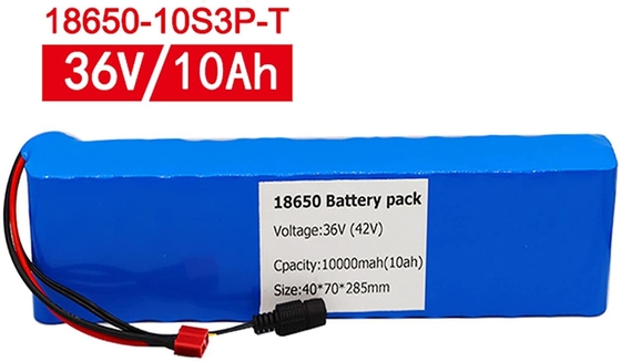 batteria al litio 36V 18650 Batteria agli ioni di litio per auto elettrica BMS 10AH