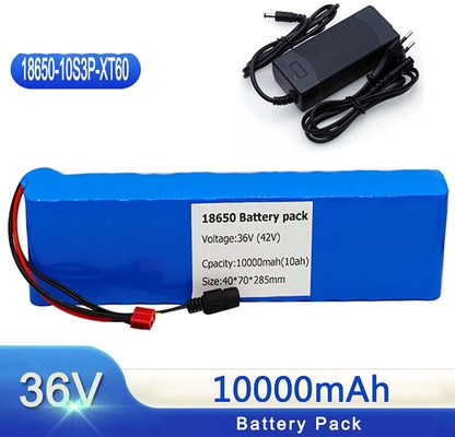 batteria al litio 36V 18650 Batteria agli ioni di litio per auto elettrica BMS 10AH