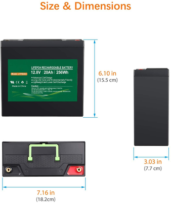 Batteria al litio NCM 1.2kg 12.8v 12v 20ah batteria ricaricabile al litio