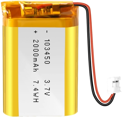 Batteria ricaricabile 3.7v 2000mah/batteria agli ioni di litio di NCM Li-ione JST